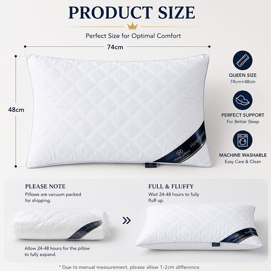 Hotel Quality Neck Support Bed Pillows